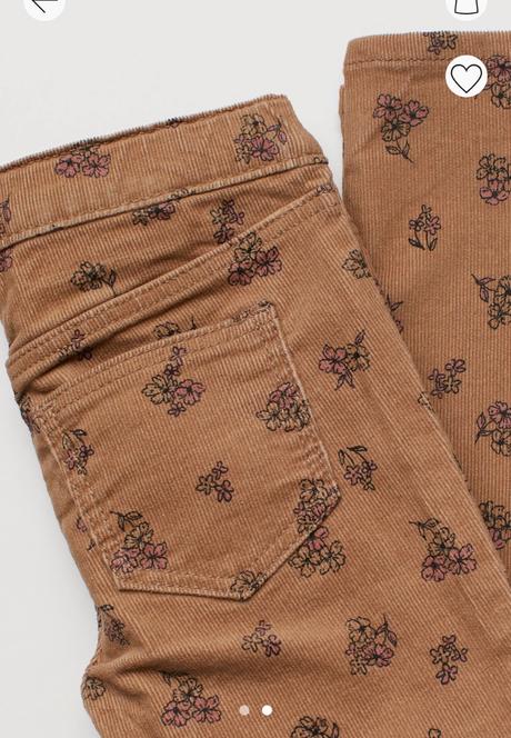 Hnedé keprove nohavice jegginsy h&m 140cm, h&m,140