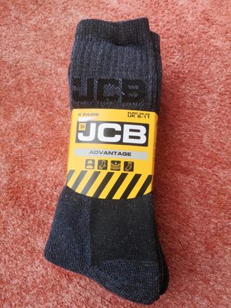 Jcb pracovné ponožky 4 páry, veľkosť 39-46, 39 / 40 / 42 / 44 / 46