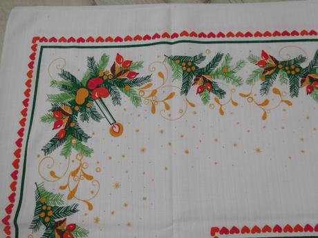 Obrus s vianočným motívom bavlnený, 