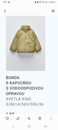 Zara prechodna bunda, zara,98