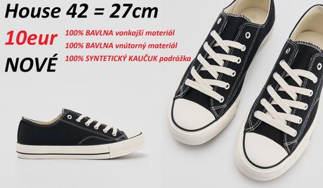 Tenisky reserved, cropp, house, starter, hm, reebok,42