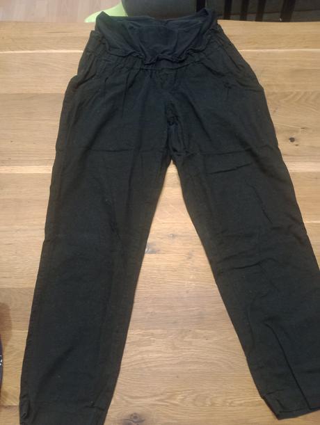 Nohavice chino hm tehotenské čierne m, h&m,m