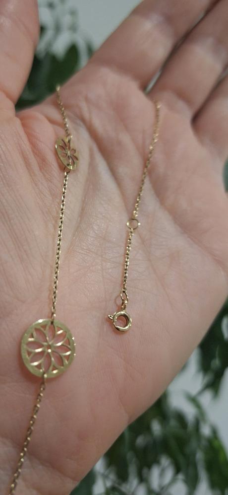 Zlata retiazka náramok na nohu au zlatnictvo, 