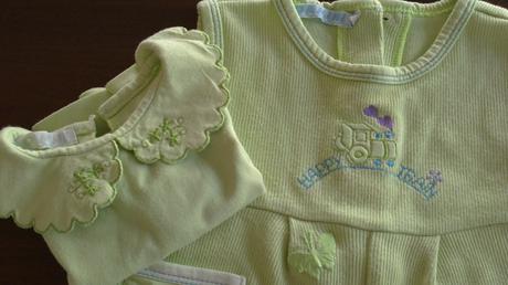 Zelenkavý overal+košieľka, zn. damine, 68