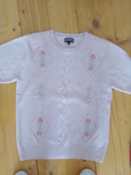 Ružovy svetrik s kratkym rukavom, m