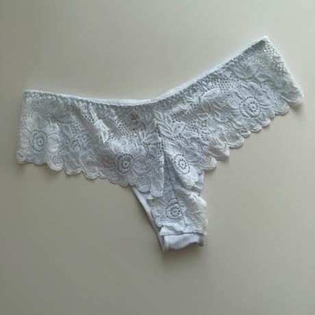 Tangá s čipkou 1942 biela, l / xl / xxl