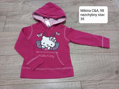 Mikina hello kitty, 98, c&a,98