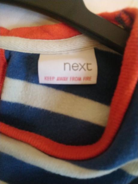 Pásikavé modro biele šatôčky, next, 98-104 cm, next,104