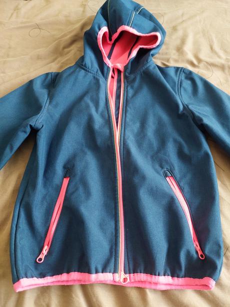 Softshelka riflovomodra s ružovým lemovanim, kiki&koko,122