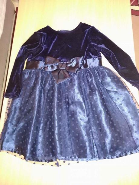 Tmavomodré slávnostné šatočky, m&co,92