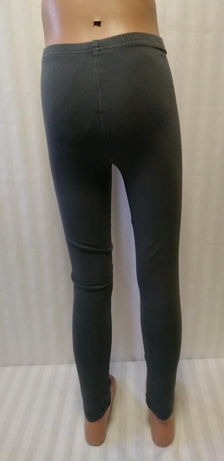 Dievčenské tmavo sivé legíny 122 cm, 122