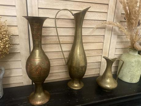 Mosadzná váza 15 cm, 