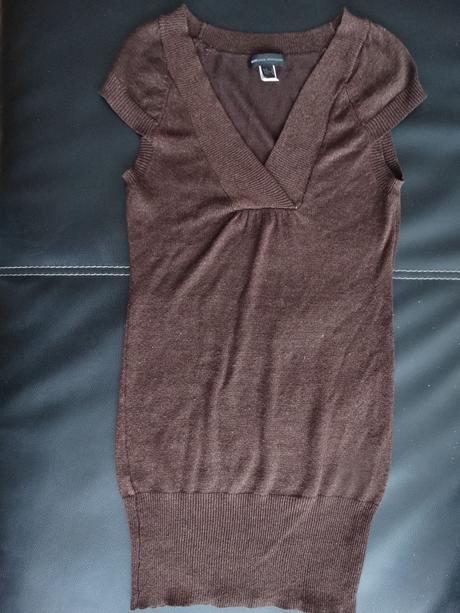 Pleteny top/kratke saty, mango,s