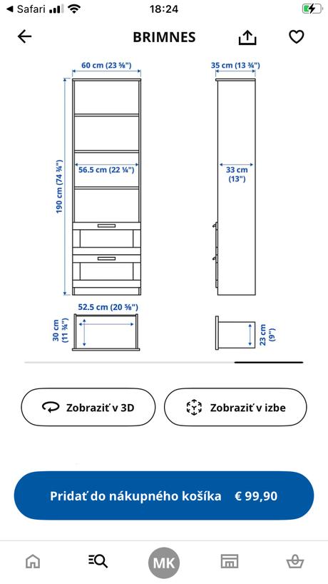 Knižnica brimnes ikea,