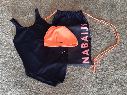 Plavky decathlon + čiapka vel.122/128, decathlon,122