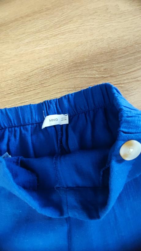 Ľanové nohavice top stav, mango,140