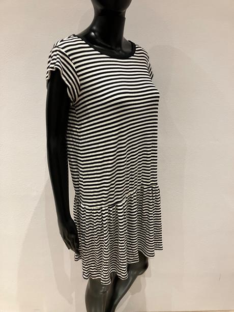 Dievčenské čierno-biele pásikavé šaty (14r.), original marines,164