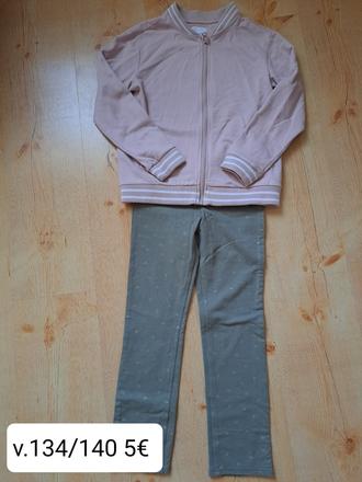 Mikina a jeginsy 134/140, h&m,140