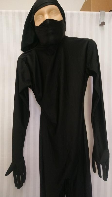 Kostým halloween neviditeľný - čierny, fundelia,