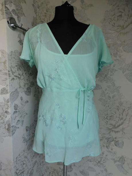 Pekna bluzka so spodnym topom, papaya,44