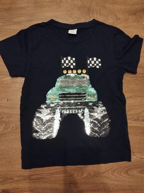 Tričko s flitrami zn. lindex v. 110/116, lindex,110