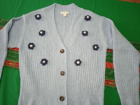 Modrý svetrík, h&m,s