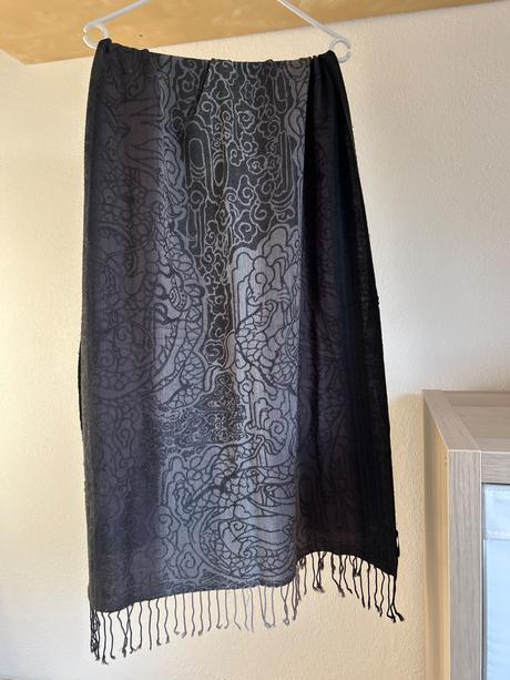 Šál s ľanom 170x68 cm, 5xl