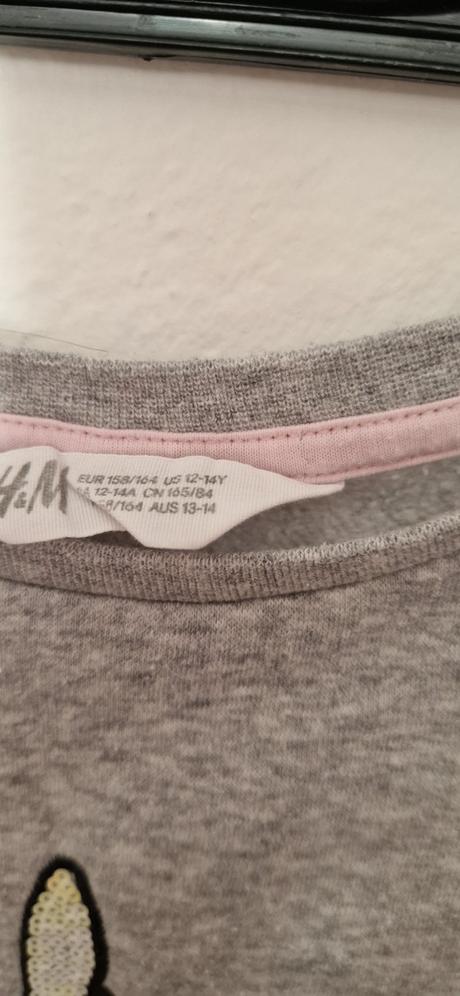 Mikina s jednorozcom, h&m,152