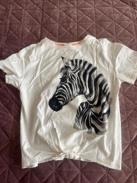 170 h&m tričko so zebrou, h&m,170