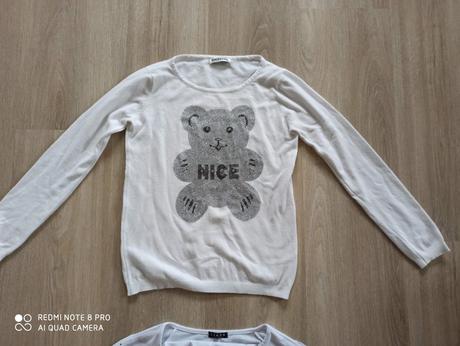 Biele tričká so zvieratkami, l