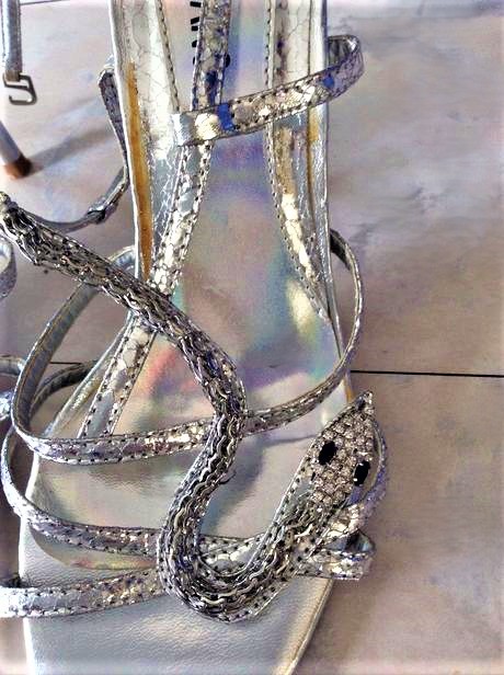 Strieborné sandálky, 40