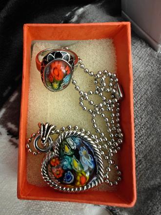 Náhrdelník plus prsteň chirurg. ocel set,