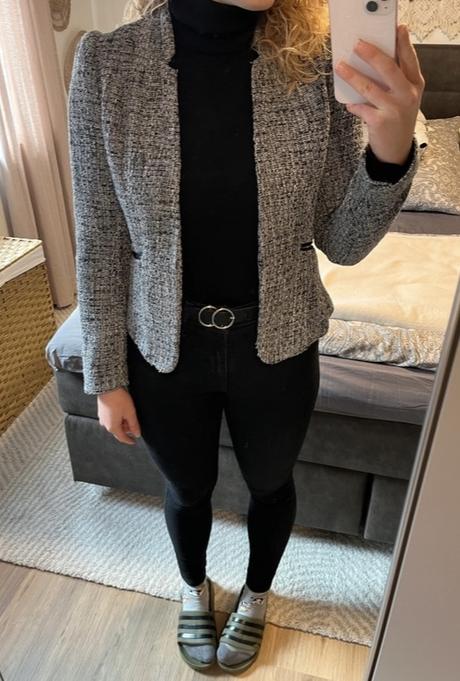 Čierne sako/ čierny blejzer vintage, h&m,xs