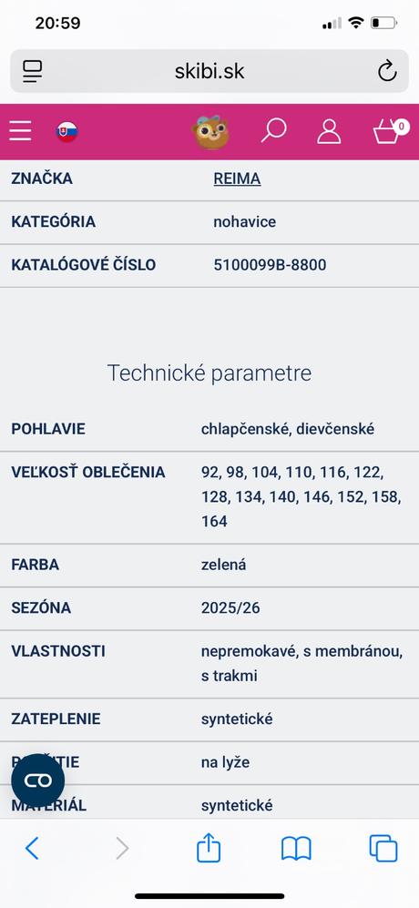 Reima proxima zimné lyžiarske otepľovačky 138/134, reima,128