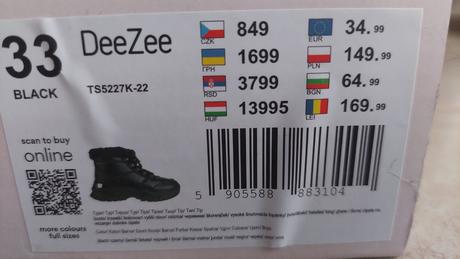 Zimné teplé topánočky, 33