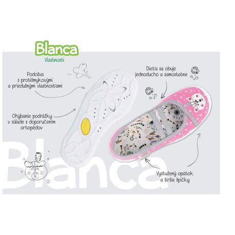 Dievčenské papuče blanka s bodkami 23221105, befado,25 - 30