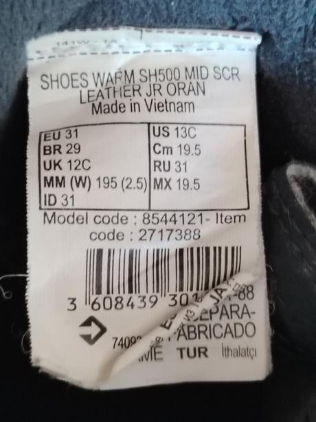 Zimné zateplené topánky, quechua,31