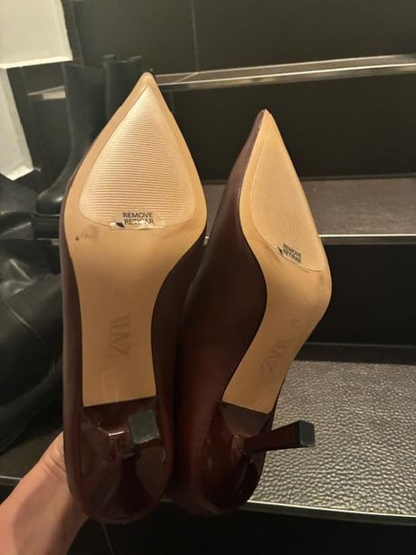 Zara členkové topánky kožené, mango,39