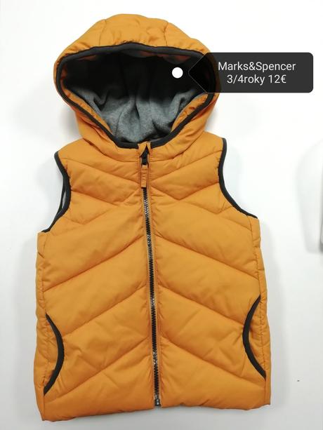 Horčicová vesta s kapucou, marks & spencer,104
