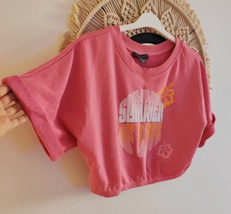 Mikinový crop top, primark,l