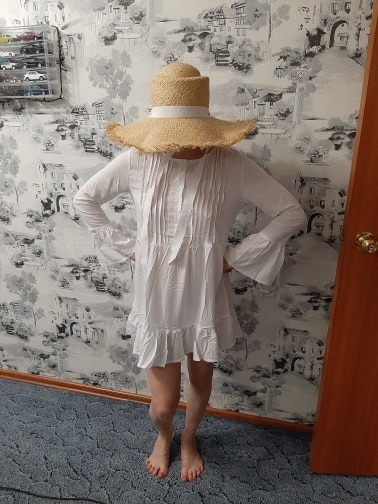 Biela tunika/minisaty, 