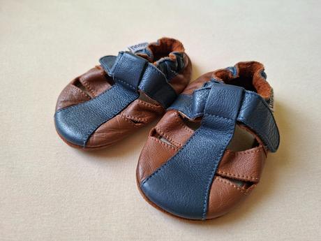 Kožené barefoot prvé topánočky / papučky, liliputi,19