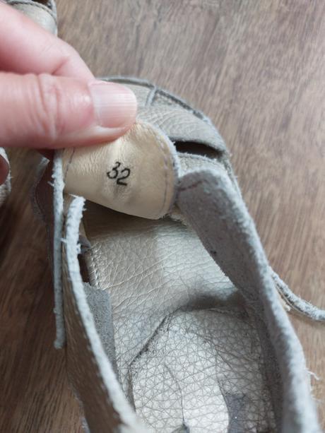 Celokožené bare foot sandalky baby bare c.32, baby bare shoes,32