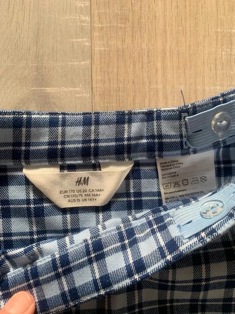 Detská káro sukňa hm 170, h&m,170