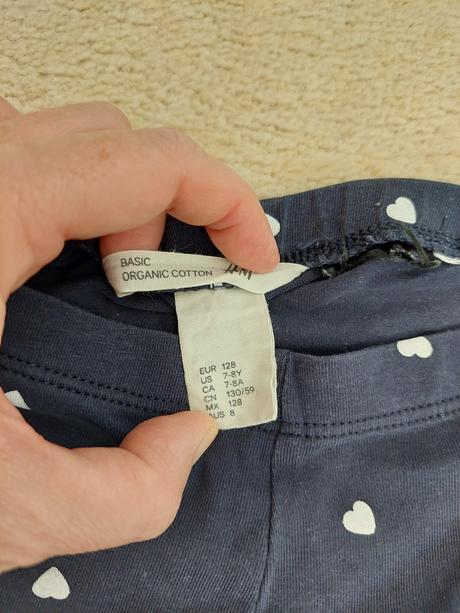 3/4 legíny, h&m,128