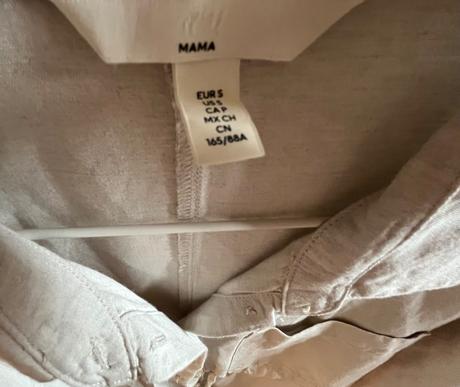 Tehotenská ľanová košeľa, h&m,s
