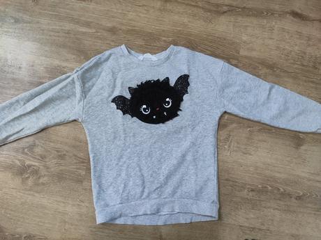 Mikina netopier veľ.134/140, vek 8-10 r., h&m,134