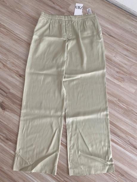 Nohavice zara v pyzamovom style c. l, zara,l