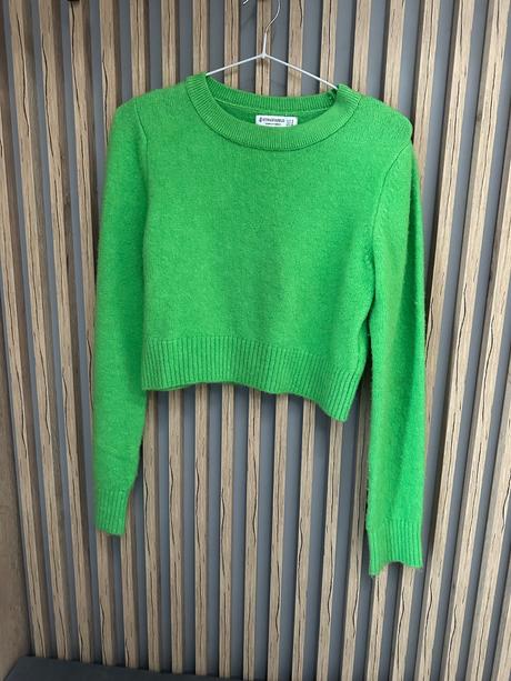 Cropp zelený pulover, stradivarius,s