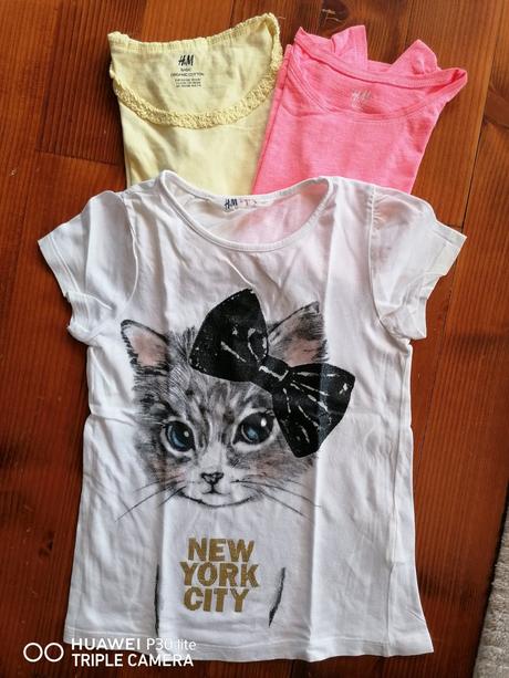Tričko krátky rukáv 122/128 málo nosené, h&m,122